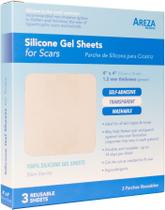 Folhas de gel de silicone para cicatrizes Areza Medical 4x4 (3 folhas)
