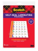 Folhas de laminação Scotch Self-Sealing Gloss Finish 5/pacote