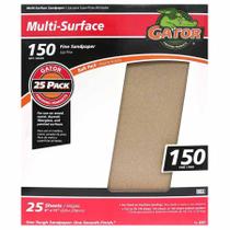 Folhas de lixa Gator Multi-Surface 150 Grit, 9 x 11 polegadas, pacote com 25 Folhas de lixa Gator Multi-Surface 150 Grit, 9 x 11 polegadas, pacote com 25