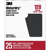 Folhas de lixar 3M 120C-Grit Wet or Dry 23x28cm