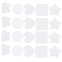 Folhas de lona de malha de plástico para artesanato em ponto cruz 50 unidades