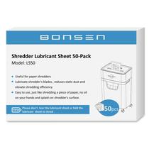Folhas de lubrificante para trituradora de papel BONSEN, pacote com 50