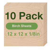 Folhas de madeira compensada ROBOTIME, pacote com 10 bétulas, 30 x 30 cm e 3 mm para artesanato