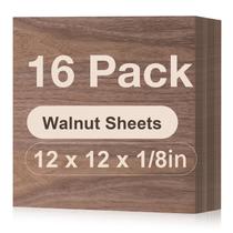 Folhas de madeira compensada ROBOTIME, pacote com 16, nogueira, 30 x 30 cm e 3 mm para artesanato Folhas de madeira compensada ROBOTIME, pacote com 16, nogueira, 30 x 30 cm e 3 mm para artesanato