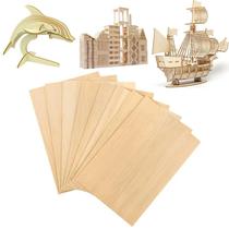 Folhas De Madeira De Balsa 100mm X 200mm X 300mm Com Espessura De 1/1,5/2/3mm Para Artesanato DIY, 5