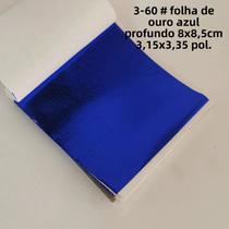 Folhas de Ouro Coloridas 8x8,5cm (100 Peças) - Para Arte em Unhas e Resina Epóxi