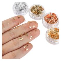 Folhas de Ouro para Decoração de Unhas Encapsuladas Nail Decor