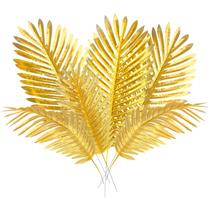 Folhas de palmeira artificiais CCINEE Golden 12 unidades em tamanhos variados