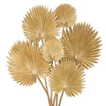 Folhas de Palmeira Artificiais DILATATA em Espuma PU Douradas, 6 Peças