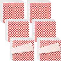 Folhas de papel de cera ATZNZIK, 12 x 12 polegadas, vermelho quadriculado, pacote com 960