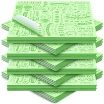 Folhas de papel de cera Outus 600 unidades 30 x 30 cm verde claro