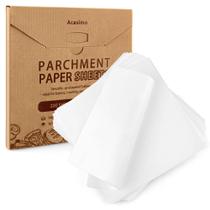 Folhas de papel vegetal Acasimo 200 unidades, quadrados de 23x23 cm
