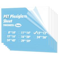 Folhas de plástico Art3d, pacote com 10 unidades de PET transparente de 30x30cm