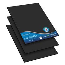 Folhas de plástico de PVC expandido de mega formato 5 x 7 polegadas e 3 mm de espessura, pacote com 3 unidades Folhas de plástico de PVC expandido de mega formato 5 x 7 polegadas e 3 mm de espessura, pacote com 3 unidades