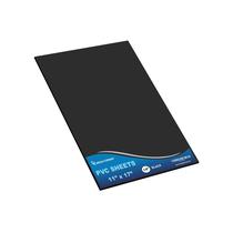Folhas de plástico: PVC expandido de mega formato, 11x17 polegadas e 3 mm de espessura, preto