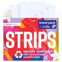 Folhas de Sabão em Pó para Lavanderia STRIPS Pacote Viagem 3 unidades 6 Lavagens