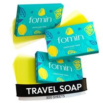 Folhas de sabão FOMIN, papel antibacteriano, 300 folhas, limão