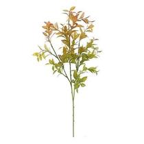 Folhas Decorativas Permanentes - Pick Folhagem 64cm Verde/Marrom - 6 Buquês