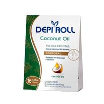 Folhas Depilatórias Corporal Depi Roll Óleo de Coco 8 Pares