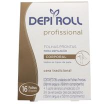 Folhas Depilatórias Corporal Depi Roll Tradicional 8 pares