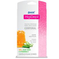 Folhas Depilatorias Daxx Corporal com 20 unidades