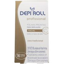 Folhas Depilatórias Facial Depi Roll Tradicional 16 folhas