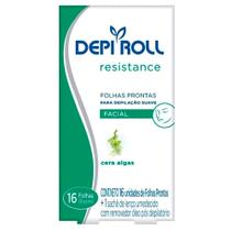 Folhas Depilatórias Prontas Depi Roll Facial Algas 8 Pares
