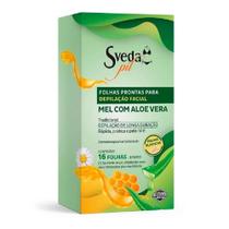 Folhas Depilatórias Sveda Pil Facial Mel e Aloe Vera 16 Unidades