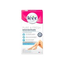 Folhas Depilatórias Veet Cera Fria Peles Sensíveis 12 Uni