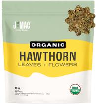 Folhas e flores de espinheiro orgânico Tea J MAC BOTANICALS 453g