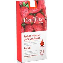 Folhas para depilação facial depilflax c/24 unid