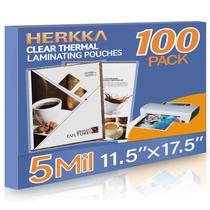 Folhas para Plastificação HERKKA Pacote com 100 Unidades 29x44 cm 5 Mil Folhas para Plastificação HERKKA Pacote com 100 Unidades 29x44 cm 5 Mil