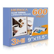 Folhas para Plastificação HERKKA Pacote com 600 Unidades 23x29 cm 3 Mil Folhas para Plastificação HERKKA Pacote com 600 Unidades 23x29 cm 3 Mil