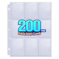 Folhas para Protetor de Cartas UPZDER 200 Unidades 9 Bolsos 22,6 x 29 cm Folhas para Protetor de Cartas UPZDER 200 Unidades 9 Bolsos 22,6 x 29 cm