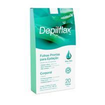 Folhas Prontas Corporais Depilflax Aloe Vera C/20 Unidade Folhas Prontas Corporais Depilflax Aloe Vera C/20 Unidade