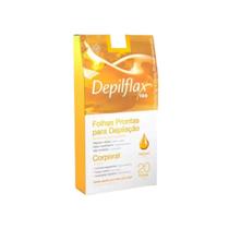 Folhas Prontas Corporais Natural C/20 UN - Depilflax