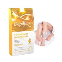 Folhas Prontas de Depilação Corporal Pernas Depilflax Morango Hortelã Natural 20un Depilatórias Folhas Prontas de Depilação Corporal Pernas Depilflax Morango Hortelã Natural 20un Depilatórias