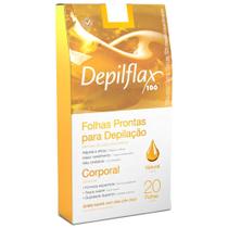 Folhas prontas depilação corporal depilflax natural 20 un