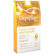 Folhas prontas depilação corporal depilflax natural 20 un Folhas prontas depilação corporal depilflax natural 20 un