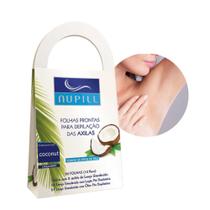 Folhas Prontas Depilação das Axilas Braço Coco Nupill 20 Folhas
