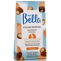 Folhas Prontas Depilação Facial Depil Bella 16un Óleo De Argan