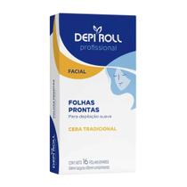 Folhas Prontas Depilação Facial Depiroll 16un Tradicional