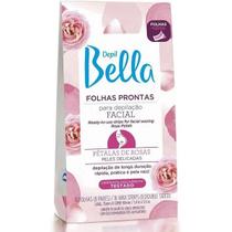 Folhas Prontas Facial Depil Bella Petalas de Rosa C/16