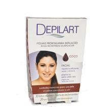 Folhas Prontas Facial Depilart Coco Com 20un Folhas Prontas Facial Depilart Coco Com 20un