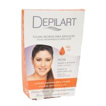 Folhas Prontas Facial Depilart Mel Com 20un Folhas Prontas Facial Depilart Mel Com 20un