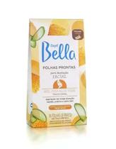 Folhas Prontas Facial Mel 8 Pares Depil Bella