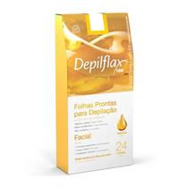 Folhas Prontas para Depilação Corporal Depilflax 24 unidades