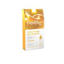 Folhas Prontas para Depilação Corporal Depilflax Natural 20u Folhas Prontas para Depilação Corporal Depilflax Natural 20u