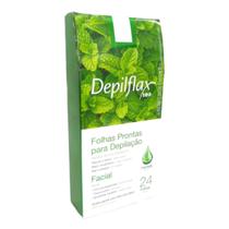 Folhas Prontas para Depilação Corporal Hortelã Depilflax