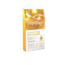 Folhas Prontas Para Depilação Corporal Pernas Depilflax Natural 20un Folhas Prontas Para Depilação Corporal Pernas Depilflax Natural 20un